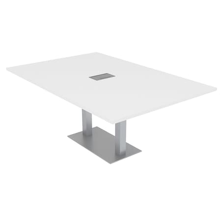 Skutchi Designs 47.25 in W, 84 in L, 29 in H, Engineered Wood Top, White H-REC-4884-DOU-09-EL